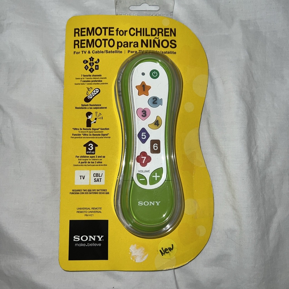 Sony RM-KZ1 Universal Kids TV Remote Control (Green) Clicker Child